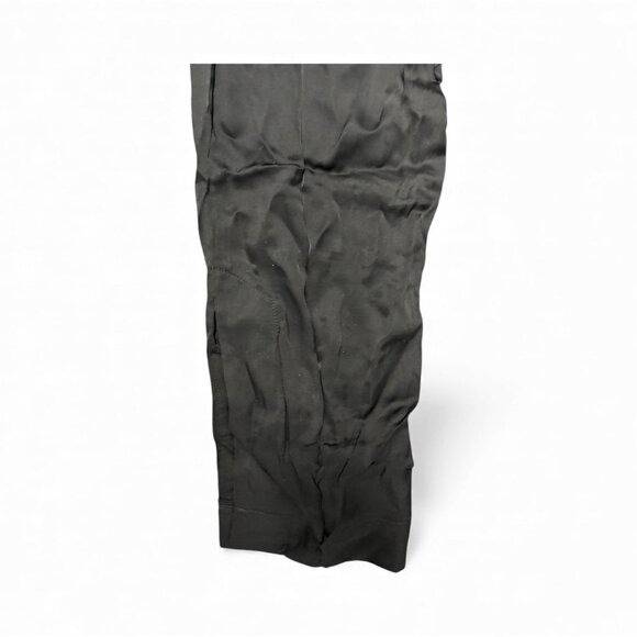 Women elastic waist silk pants size M black - Picture 3 of 4